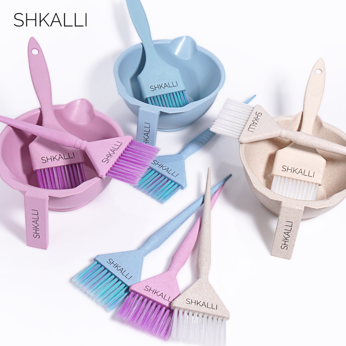 Kit de coloration des cheveux Balayage avec ensemble de pinceaux, bol de embau, de coiffure et outils de coiffage idéaux pour les stylistes
