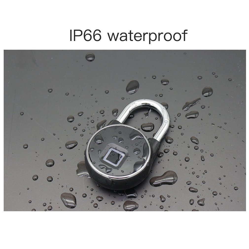 Portable bluetooth Lock Smart Padlock Keyless Fingerprint Lock Anti-Theft Security Door Padlocks for Bag Drawer Suitcase