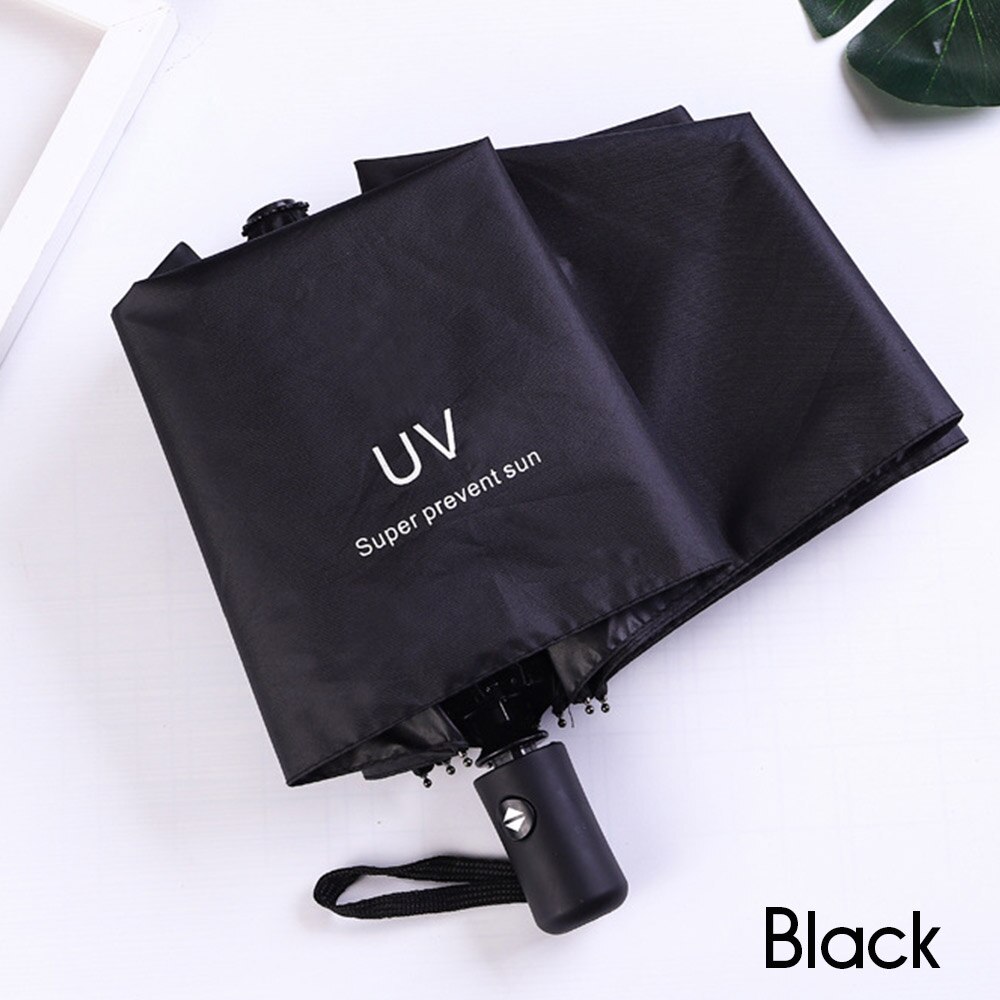 Automatic Umbrella 3 Folding Rainy Day Rain Umbrellas Large Anti-UV Umbrella Strong 8 Bones Outdoor Double Layer