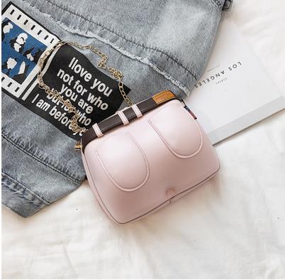 Oogverblindende en leuke jeans dames leren portemonnees en handtassen crossbody tas dames schoudertas clutch tas kettingtas: Roze