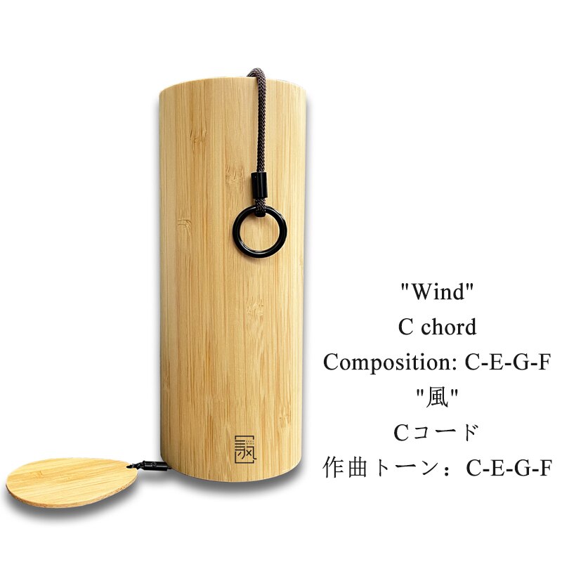 Akkord vindspil japansk håndsvinget retro meditation healing bambus musik vindspil sang digt koshi beslag bøjle: Vind-cegf