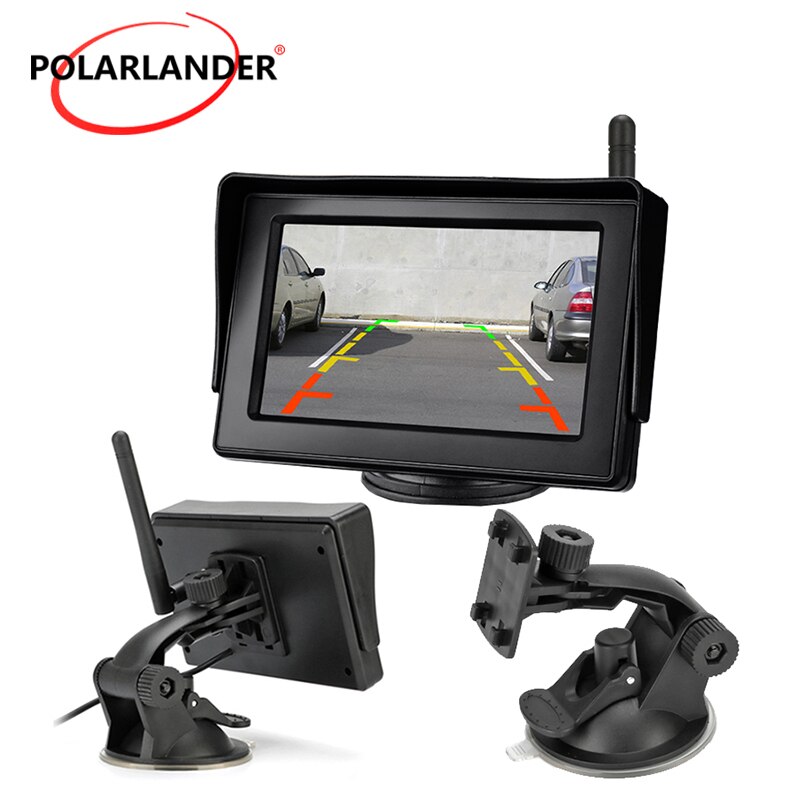 Parkeersysteem Auto Rear View Monitor Tft Lcd Wireless Display 4.3 Inch Auto Monitor Draadloze Hd Reverse Camera