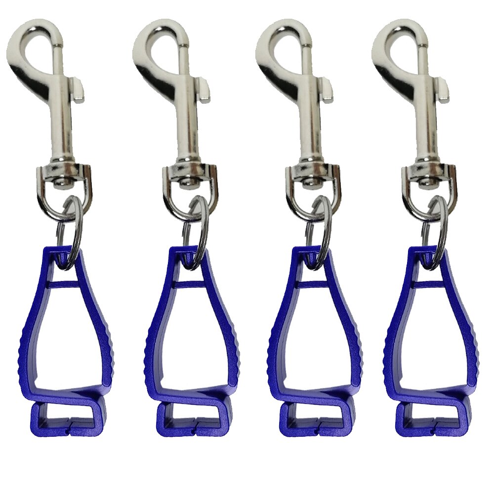 Klettern Camping Kajak Tauchen Golf Angeln Anti-verloren Hut Handschuh Handtuch Snap Clip Halter Für Outdoor Rock: Blue 4 piece