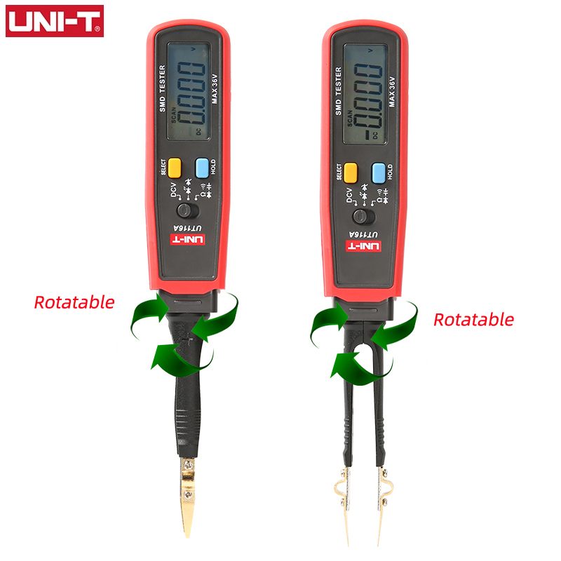 UNI-T Smd Multimeter Auto Range Weerstand Capaciteit Diode (Rcd) Led Zener Dcv Continuïteit Batterij Tester Halfgeleider Meter