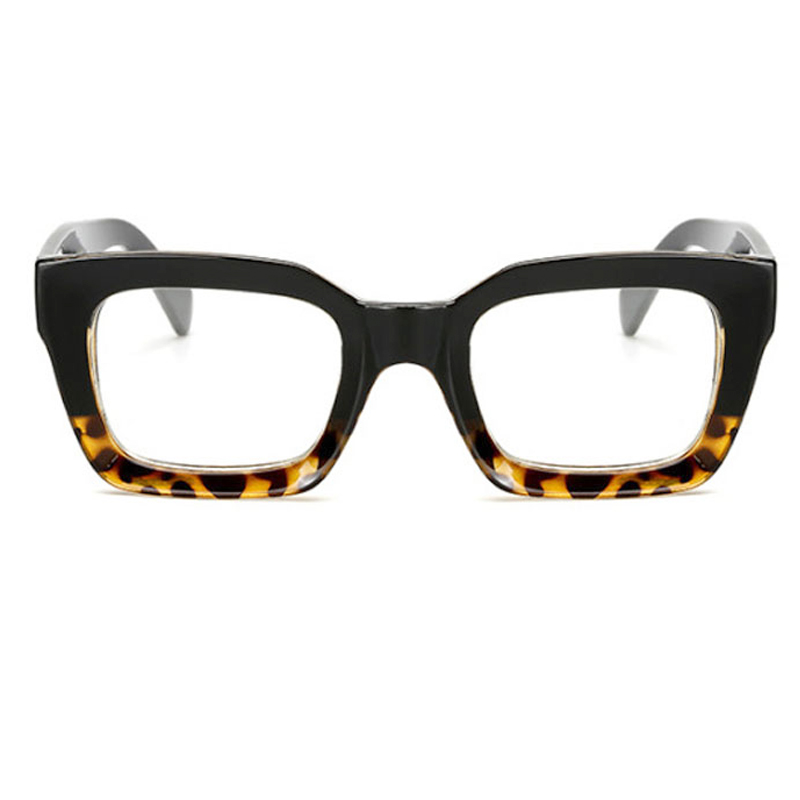 Gafas cuadradas negras para hombre y mujer, lentes transparentes Retro, ópticas transparentes de acetato ultraligeras, monturas de gafas