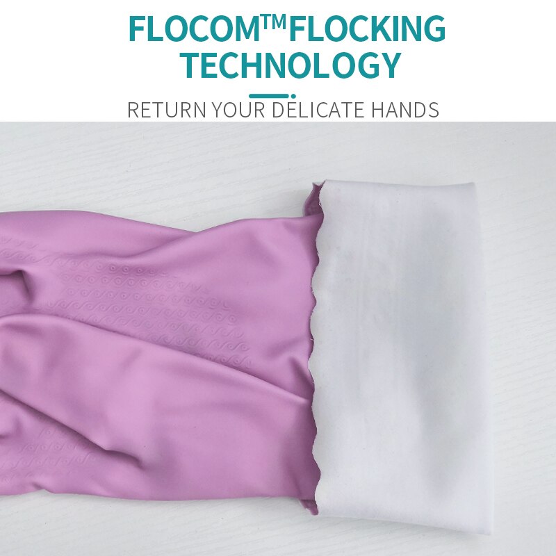 3Pairs PVC Household Gloves Reusable Cleaning Dishwashing Gloves Waterproof Non-Slip For Kitchen Gardening Work Gloves