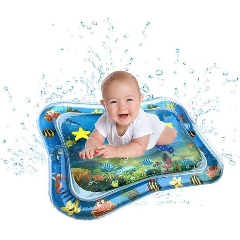 1 Pcs Pvc Baby Water Spelen Mat Leuke Cartoon Opblaasbare Baby Water Mat Leuke Activiteit Baby Water Spelen Pad Tummy tijd Mat