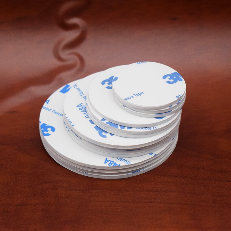 10PCS/LOT White Round 3M 9448A Foam Double-Sided adhesive Tape Self Adhesive Diameter 10 20 30 40 50 60 80mm Thickness 1.5mm