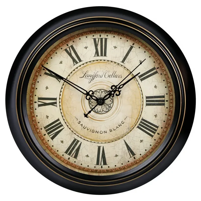 Zegary ścienne w stylu retro mechanizm zegara robić salonu ciche skandynawskie zegarki robić sypialni blać artystyczne akcesoria wewnętrzne dekoracja wnętrz: Czerwony