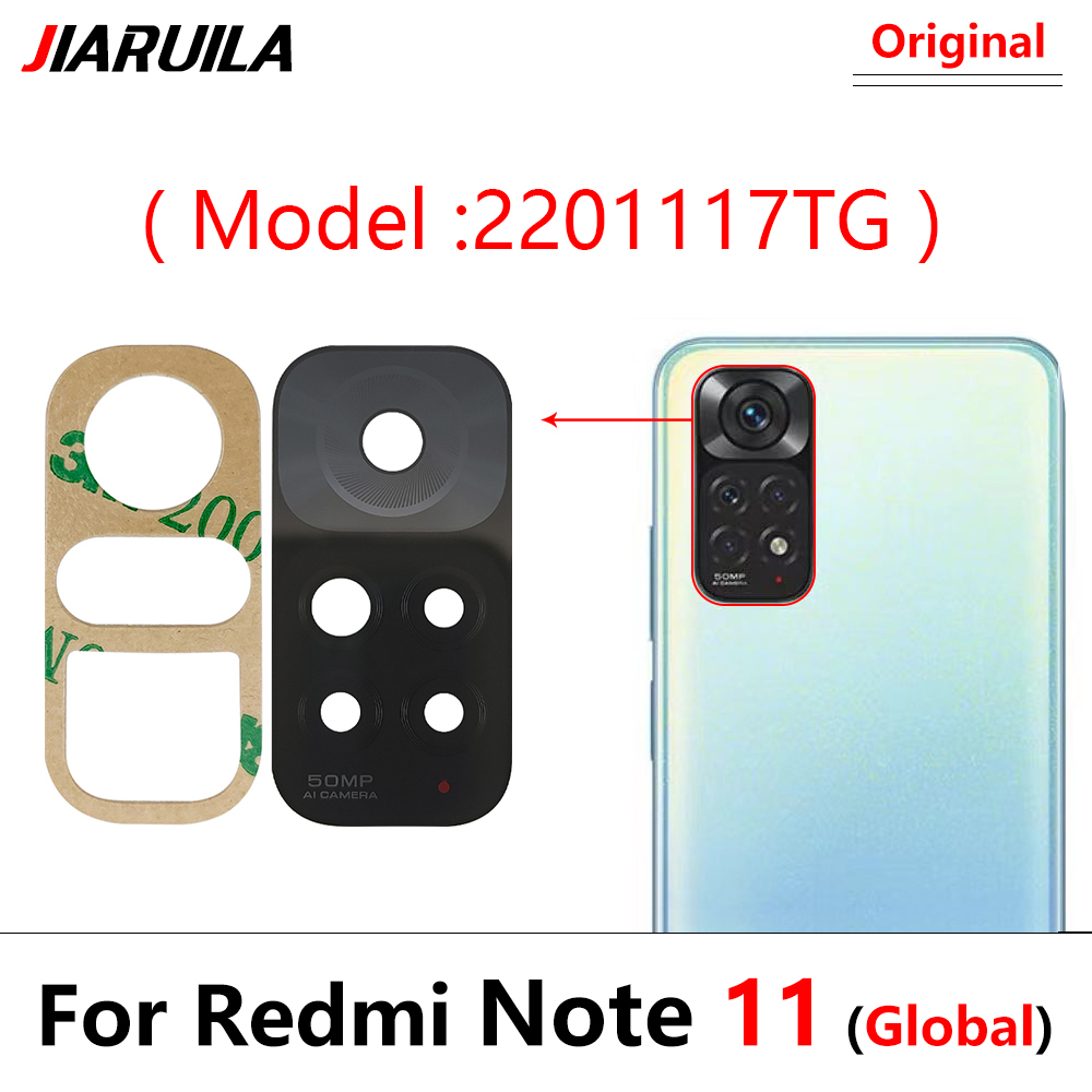 Rear Terug Camera Glazen Lens Voor Redmi Note 11 Note11 Global Met Frame Cover Sticker