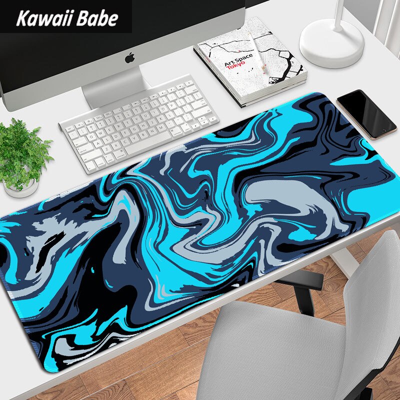 Abstract Fluid Pattern Laptop Mouse Mat Desk Pad Mouse Pad LARGE XLCreative Writing Desk Mat Deskpad Home Decor for Keyboard: I 300x800x2mm