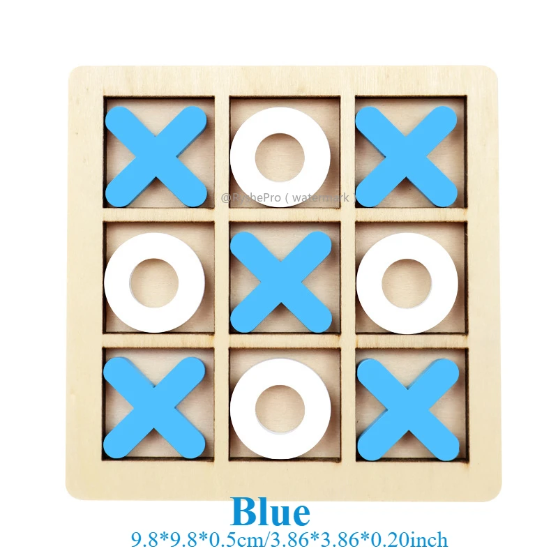 Tick Tac Zehe Holzbrettspiel für klassisches Familienspiel Kinderpuzzle Xo Schachblöcke Spiele Demenzaktivitäzehn für Senioren