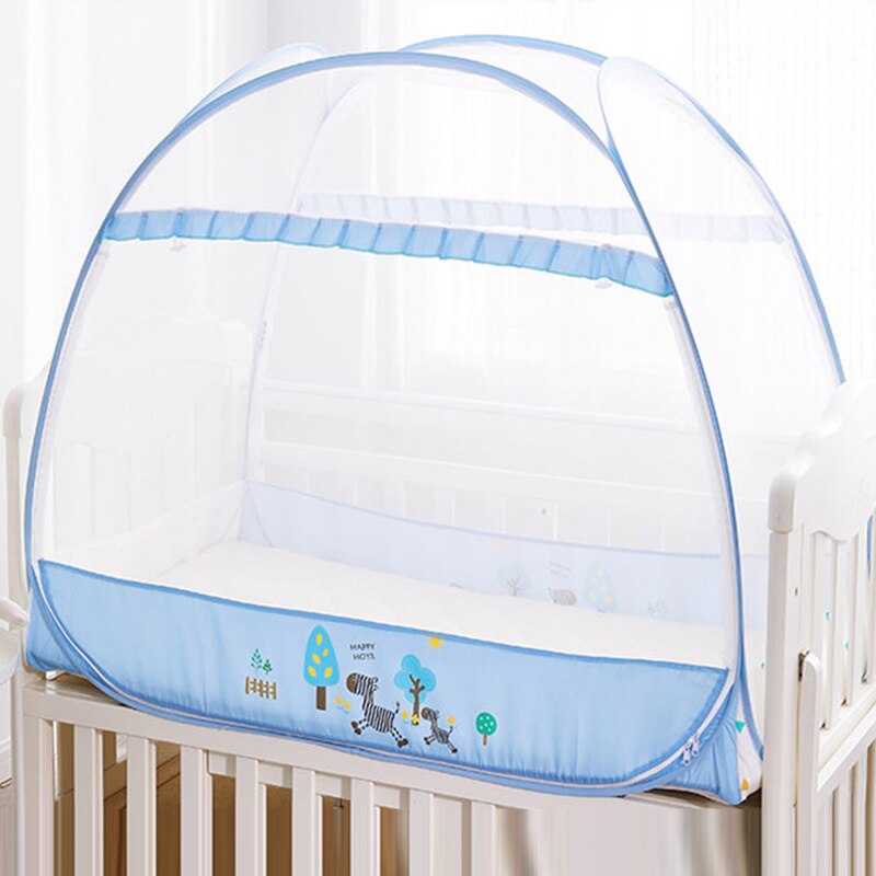 Wieg Klamboe Yurt Kinderen Muskietennetten Tent Cover Vouwen Kids Luifel Multifunctionele Babybedje Camping Tenten Chambre enfant: Blue-A 58x104x100cm