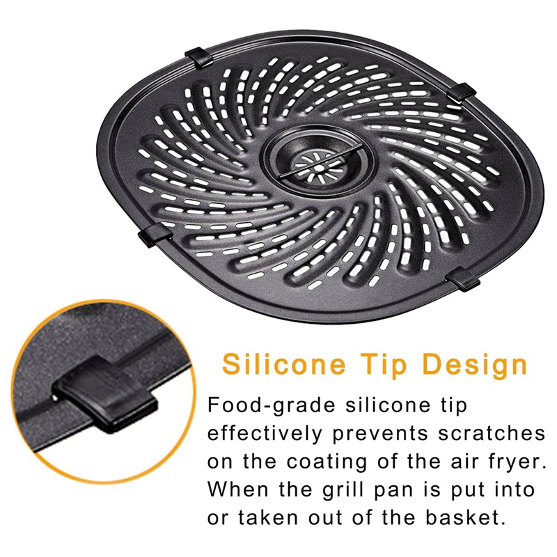 Air Fryer Replacement Grill Pan for Power XL Gowise 7QT Air Fryers Nonstick Coating Crisper Plate Air Fryer Part