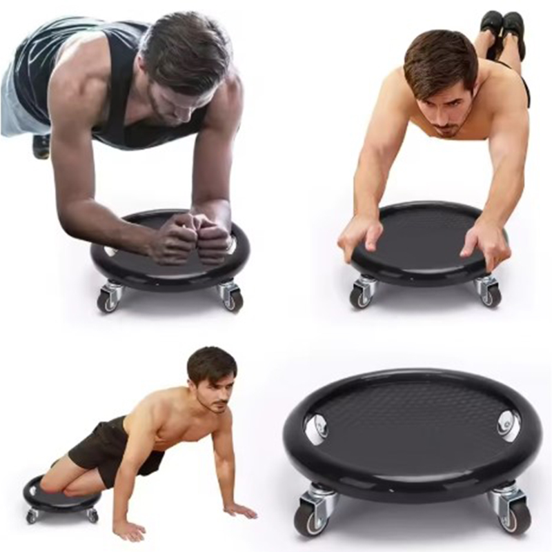 Abdominal Fitness Disc Silent Belly With Four Wheel Abdominal Exercise Gliding Disc PVC Universal Wheel Portable Ab Rollers