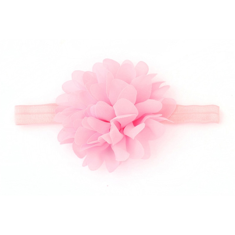 Zachte Nylon Baby Meisje Hoofdbanden Leuke Bloem Baby Haar Band Elastische Brede Baby Peuter Tulband Hoofddeksels Meisje Haar Accessoires: style 2 pink