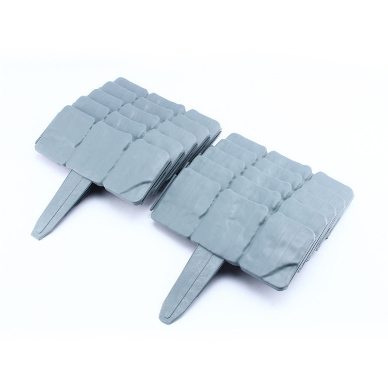10Pcs Grey Garden Fence Edging Cobbled Stone Effect Plastic Lawn Edging Plant Border Decorations Flower Bed Border