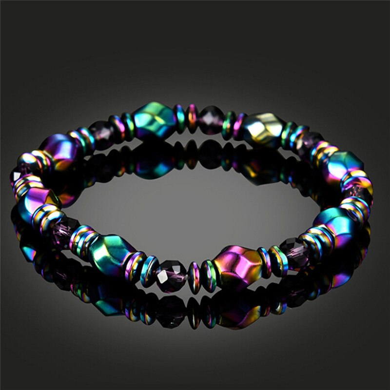 Black Magnetiet Malachiet Vele Kleuren Crystal Healing Bangle Magnetische Hematiet Gezondheid Armband Voor Vrouwen Mannen