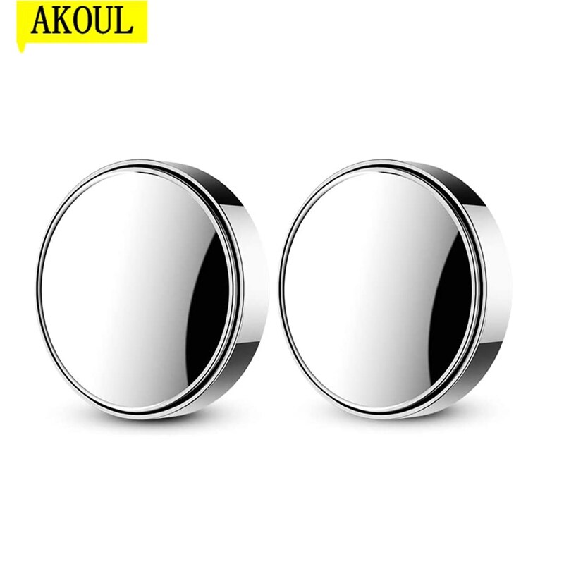 Akoul Blind Spot Auto Spiegel Verstelbare Convex Hd Glas Voor Suv Auto Truck Side Achteruitkijkspiegels (2 Stuks Silver)