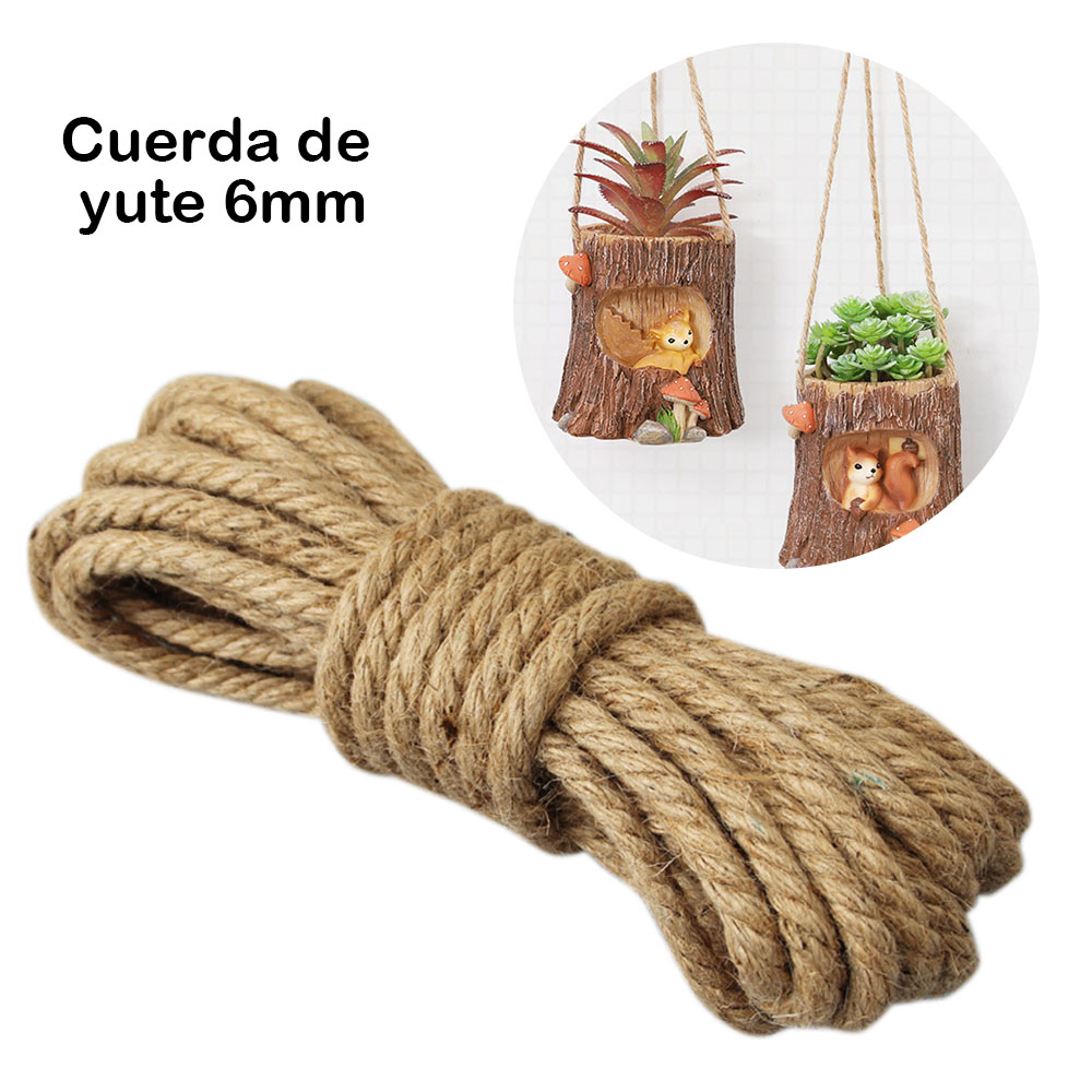 10/8/6mm naturliga jute rep garn rep handgjorda jute hampa stränggarn för gör-det-själv konsthantverk dekoration packning blomsterhandel 10m