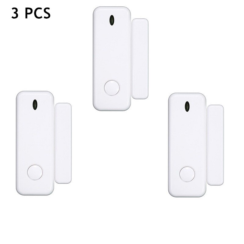 Draadloos alarmsysteem voor thuisbeveiliging 433 mhz deur-raamspleetcontactmagneetsensordetector deur open app-meldingen: Wit