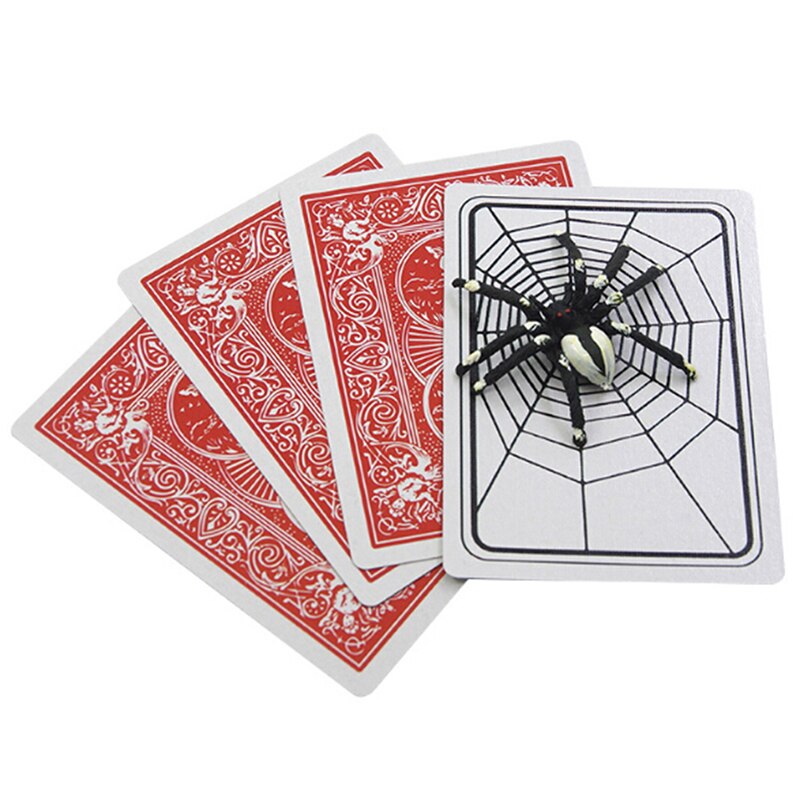 1 Set Goochelaar Gimmick Magic Illusie Gesloten-up Magic speelgoed Spider en Net De Web Truc Kaarten Magic props Goocheltrucs Speelgoed