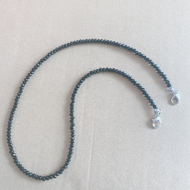 Cadena para mascarilla facial con cuentas de cristal para hombre y mujer, cadena para gafas de sol con cuello, cordones, accesorios para gafas