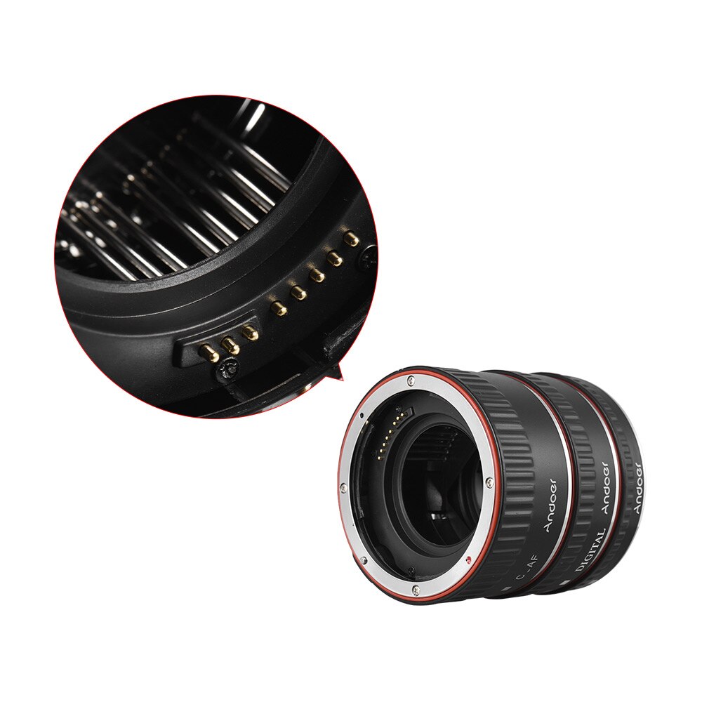 Andoer Verbeterde Macro Extension Tube Set 3 Stuk Autofocus Extension Tube Ringen Voor Canon Alle Ef En EF-S lenzen