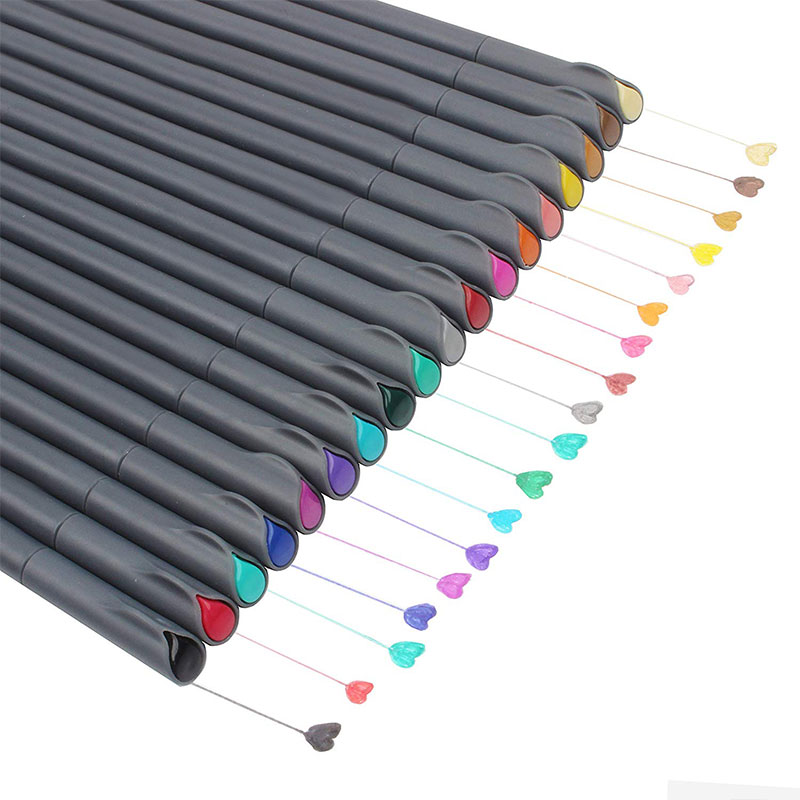 12/24/36/48/60 Kleur Fineliner Pen Set Professionele Vilt Tip Art Marker Tekening Schets Fine Liner pen Set