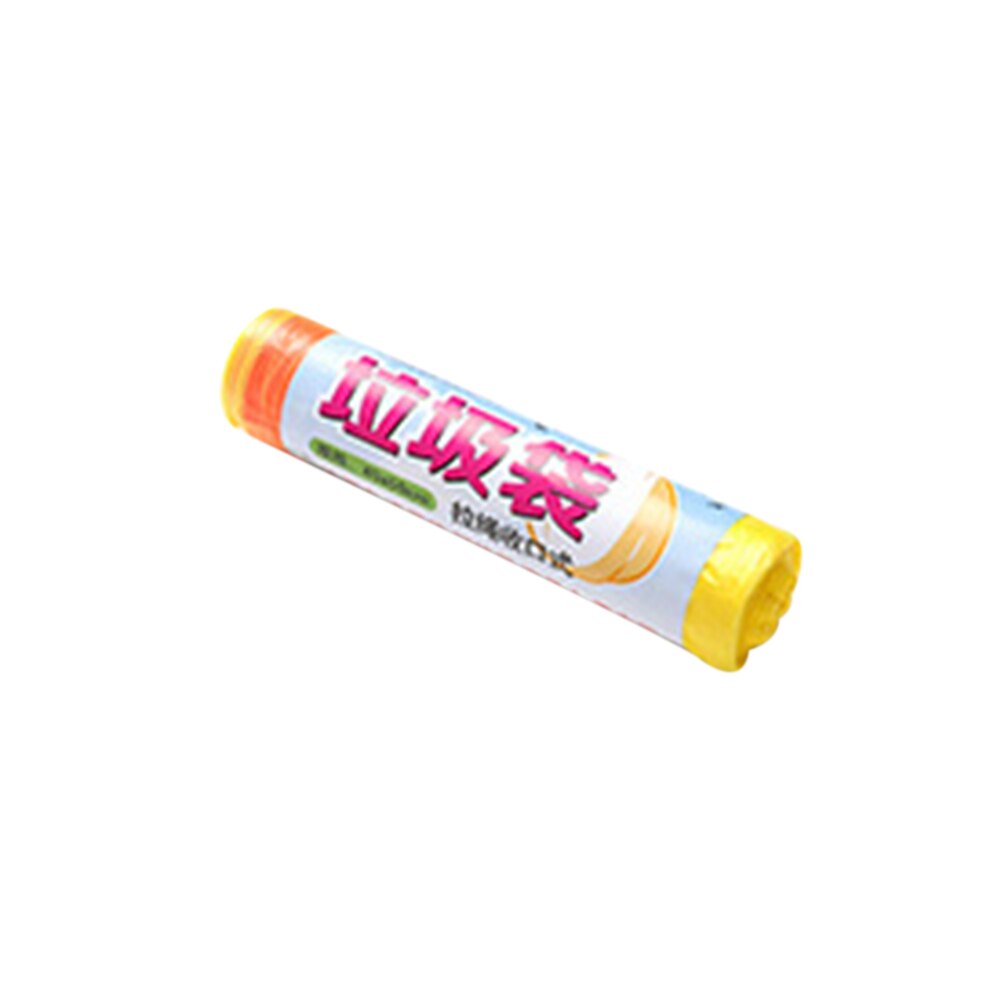 15pcs/roll Rubbish Garbage Bin Liners Kitchen Toilet Waste Trash Bags With Handle Vest Type Disposal Kitchen Sink Trash Bags: Yellow