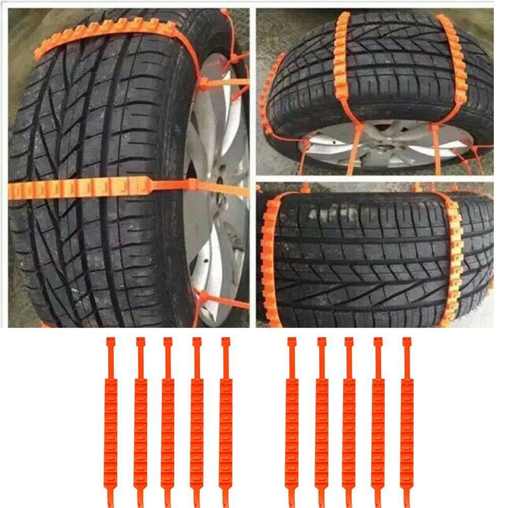 10 Pcs Auto Keten Band Ketting Voor Auto Vrachtwagen Suv Anti-Slip Ketting Banden Emergency Winter Rijden Auto Nood d0S3