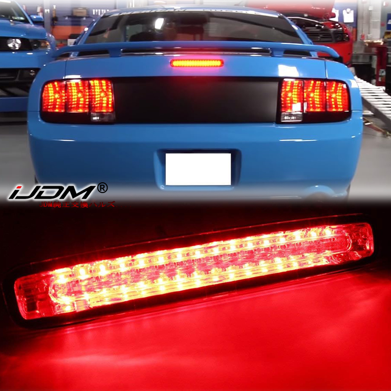 iJDM Car led 12V for Ford Mustang Super Bright 16-LED 3030 chips Third 3rd Brake Light For 2005 Ford Mustang red led