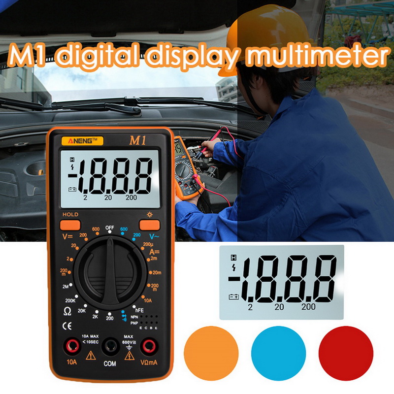 Digitale Multimeter M1 A830L Draagbare Multimeters Handheld Tester Intelligente Digitale Multimetro Met Test Lead Grote Lcd Display