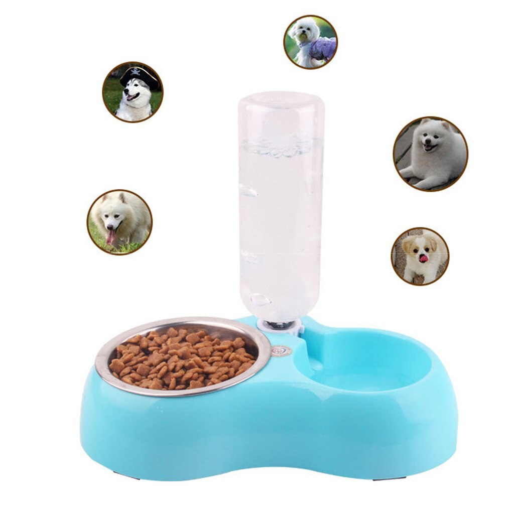 Draagbare voerbak voor huisdieren, plastic, automatische voerbak met dubbele poort, waterdrinkbak, voerbak voor katten, honden: Groente