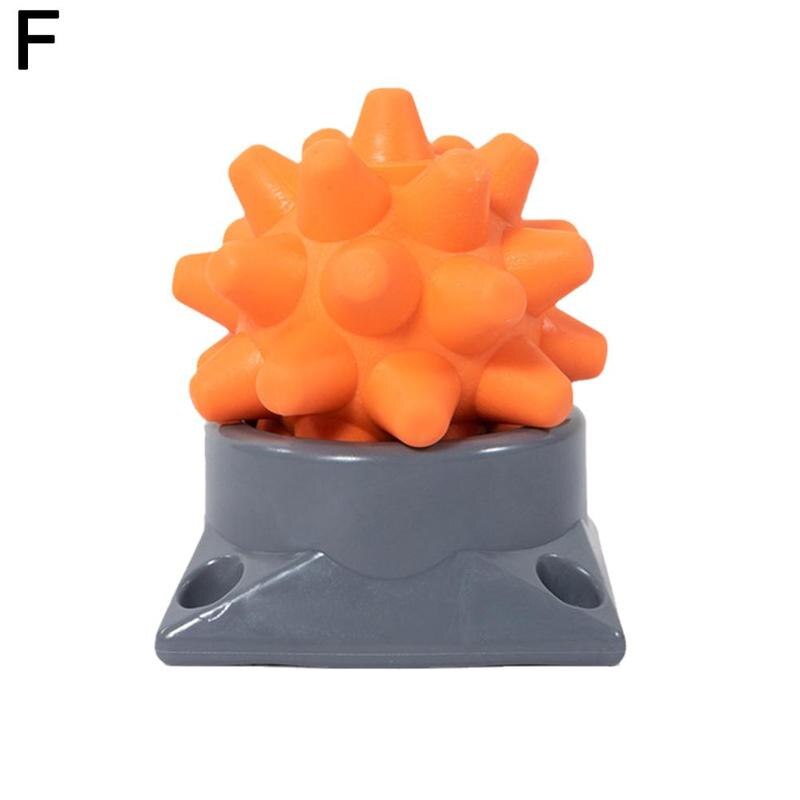 Spiky Massage Bal Roller Yoga Voet Hand Voet Massager Therapie Acupunctuurpunt Met Base Draagbare Body Ontspannen Spier Rumble: Orange