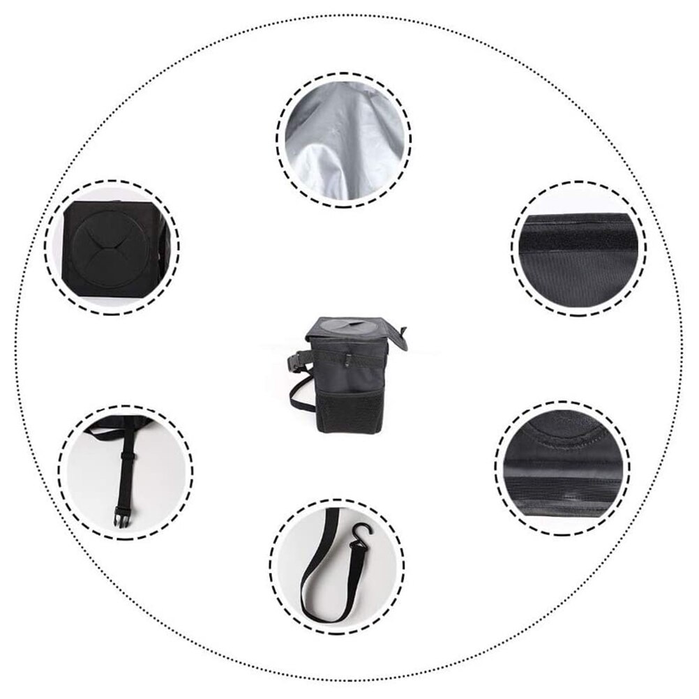 20Cm Auto Opknoping Seat Terug Vuilniszak Vuilnis Kan Opvouwbaar Storage Vuilnisbak Box Case Met Deksel Opslag Zakken houder Organizer