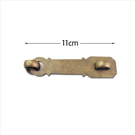 Chinese antique lock Pure copper chain Buckle Door Latch Door lock Copper thickened latch: Bronze 11CM