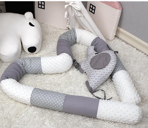 Coussin de lit pour -né, Long oreiller pare-chocs pour tout-petit, protection du sommeil, Anti-Collision, décoration de chambre d&#39;enfant: GRAY