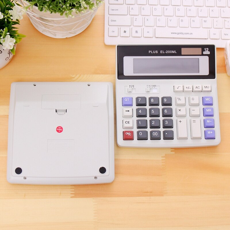 Calculator Electronic Office Calculator 12 Digits Large Buttons Calculator Multifunctional Calculator