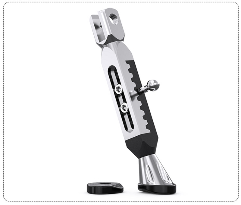 Pata de cabra Universal para motocicleta eléctrica, soporte de Pie ajustable para estacionamiento lateral, soporte para moto eléctrica: silver