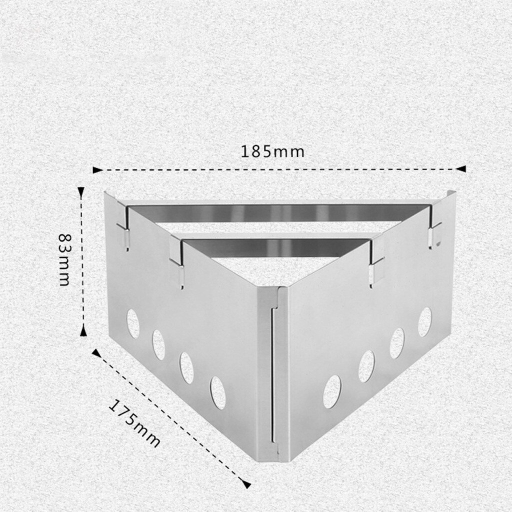 Foldable Wood Burning Stove Outdoor Cooking Camping Stainless Steel Stove Folding Pocket Alcohol Stainless Steel Stove#007