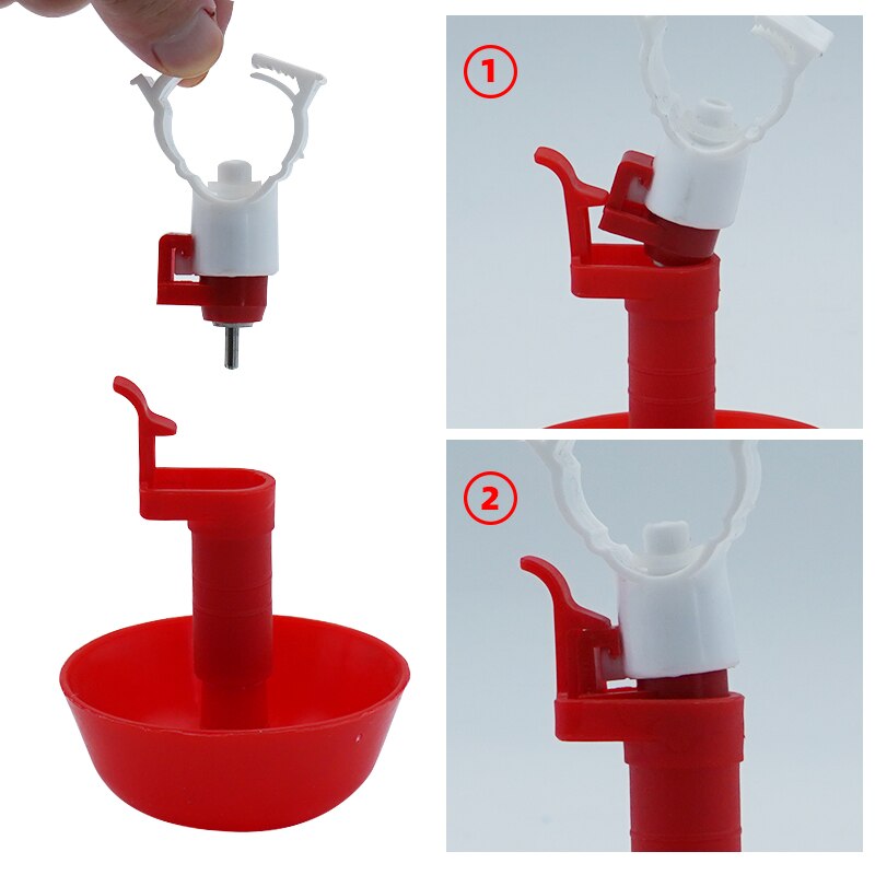 Abreuvoir automatique à tétine pour poulet, 15 pièces, mangeoire pour poulailler, abreuvoir rouge pour volaille