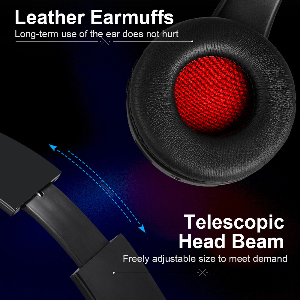 B7 Bluetooth Headphones Wireless Stereo Earphones Foldable Low Bass Headset Adjustable Earbuds With Microphone/TF Card