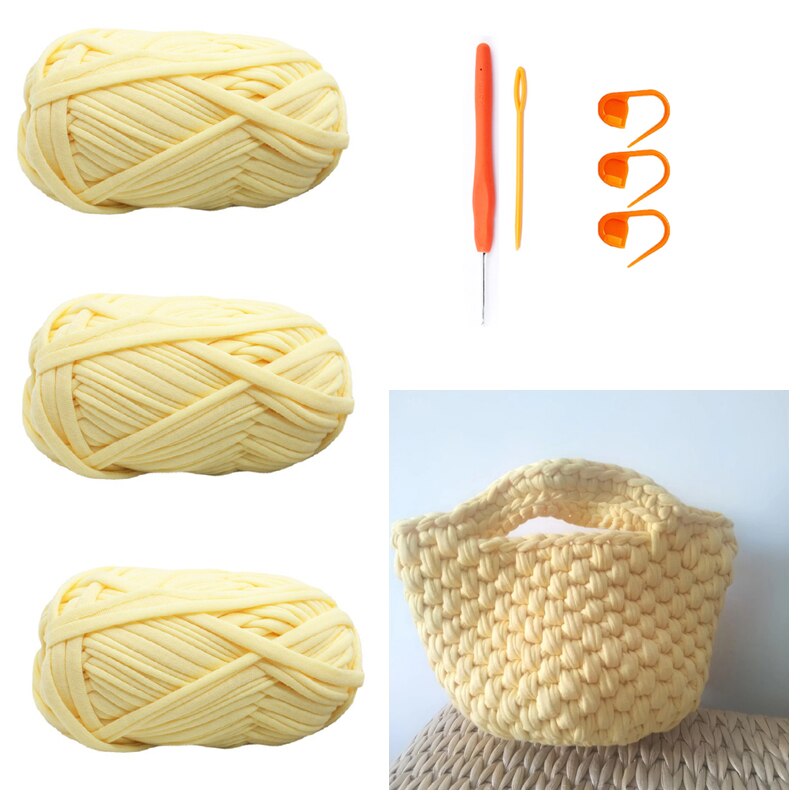 TPRPYN – Mini sac à main ananas, kit de crochet avec fil, kits de pochette de plage, panier tricoté fait main pour débutant avec vidéo: 1-3