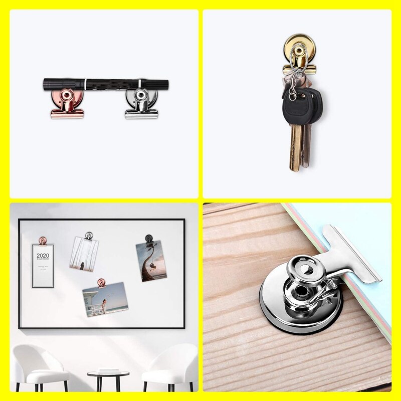 40Pcs Koelkast Magnetische Clips, Krasvrij Koelkast Magneet Clips, Bindmiddel Clips Papier Klemmen, whiteboard Magneten Clips