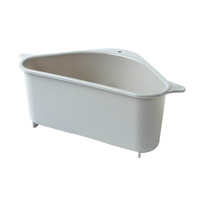 Gootsteen Zeef Groente Fruit Afvoer Mand Zuignap Wastafel Hoek Opslag Spons Handdoek Houder Rack Aanrecht Filter: gray