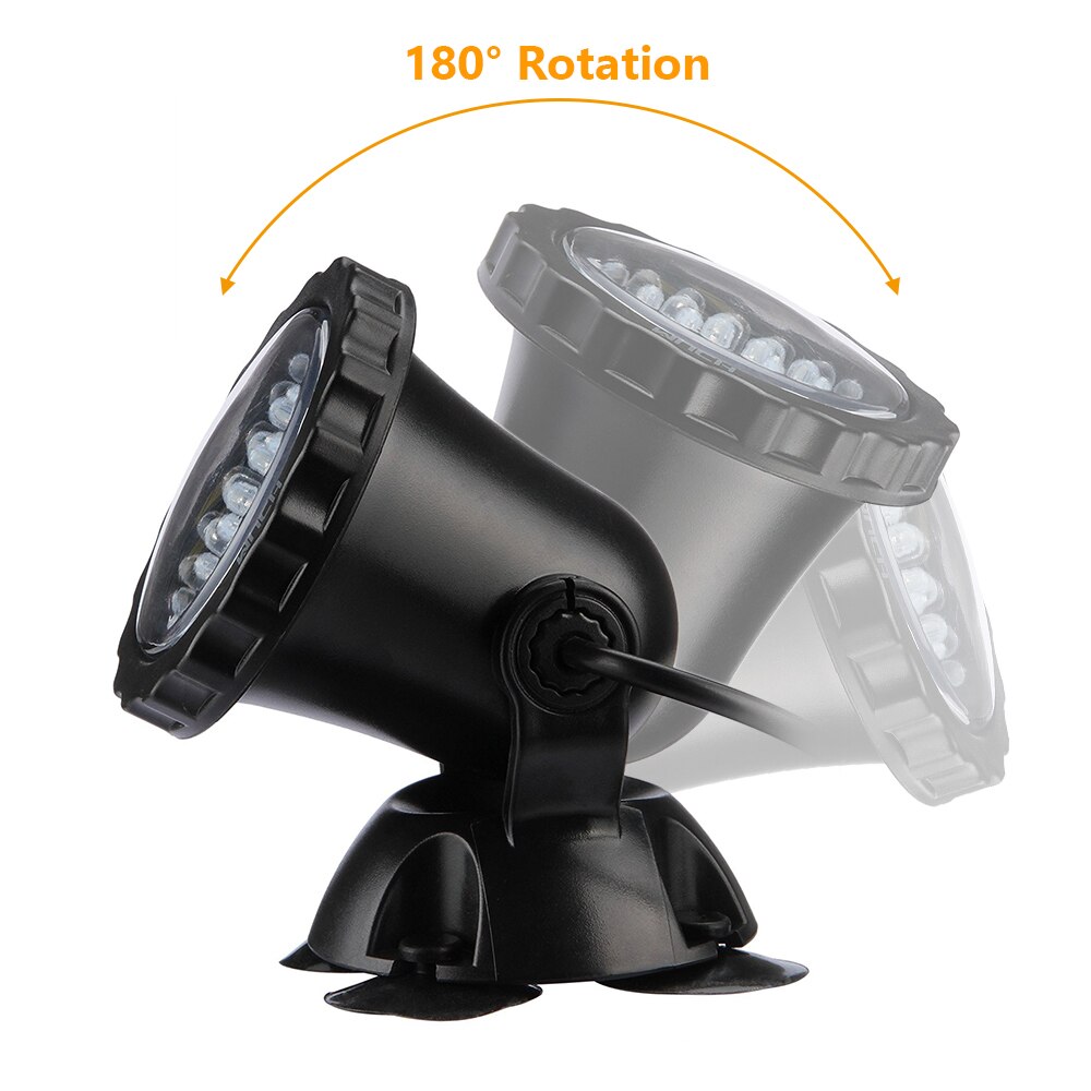 DONWEI 4pcs RGB 36 LED Underwater Spot Light Highly Waterproofing IP68 Underwater Light Tank Aquarium Landscape Lights