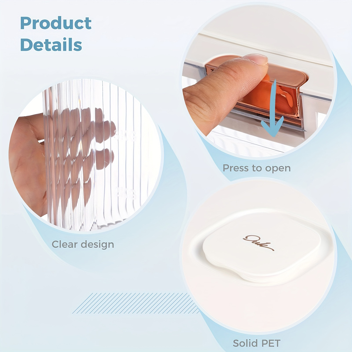 Laundry Pods Container, Laundry Detergent Organizer,Laundry Case with Pop-Up Lid , Laundry Room Storage Container