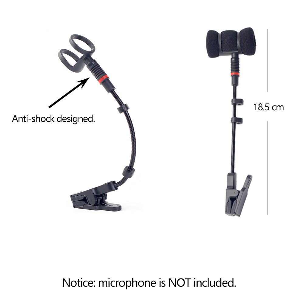 Saxofoon microfoon clip zonder mic, saxofoon microfoon stand alleen, clip voor sax trompet viool muziekinstrument montage
