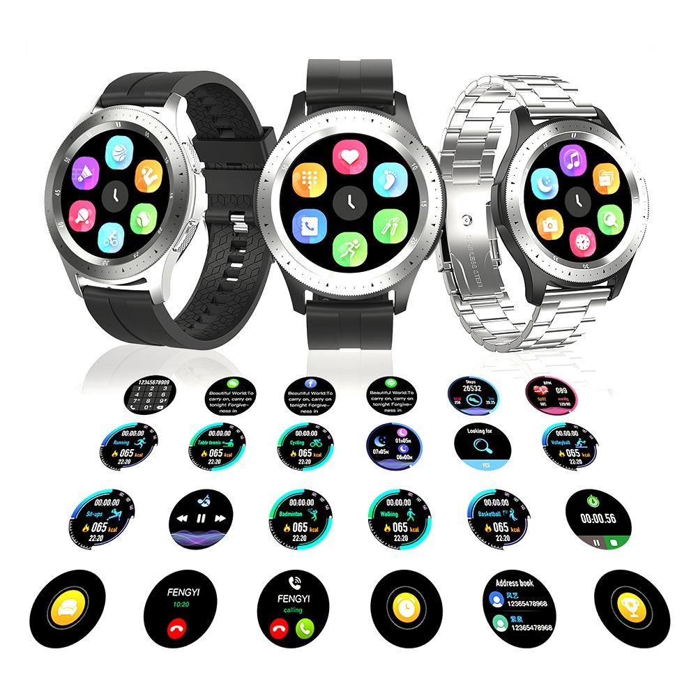 W68 1.3 inch bluetooth smartwatch heren waterdicht hartslagmeter muziekspeler smartwatch sport fitness tracker horloges